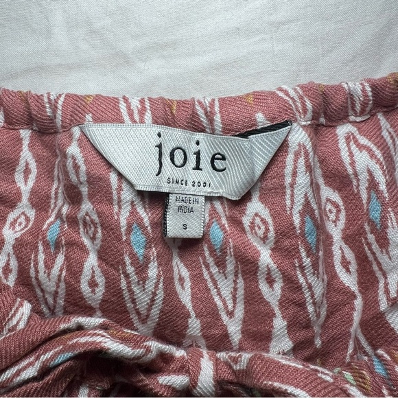 Joie Renae Split Neck Canyon Rose Short Sleeve Top - Picture 4 of 5